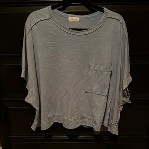 Light blue Oversized T-Shirt with Pocket